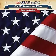 American Flags for Outdoors | USA Flag Co. Made in USA: The Best 6x10 Embroidered Stars and Sewn Stripes, United States Flag 6 x 10 ft