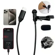 High Sensitivity Lapel Mic Detachable Type C Microphone for Interviews