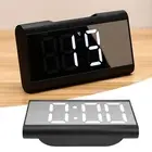 Alarm Clock LED Digital Mirror USB Charging Clock For Bedroom Home Cel