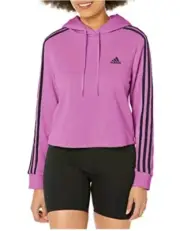 Adidas Essentials Cropped Hoody Hoodie, LILAC - Women's M