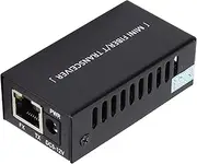 Gigabit Fiber Media Converter, Ethernet Media Converter Twisted Pair RJ45 10/100 / 1000M Base-T/SX/LX SC3KM A/B Single‑Mode SC/ST/LC