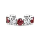 Red Zircon Drop Earrings for Women Gold Plated Women'S Wedding Ear Cuffs Hoop St