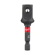 MILWAUKEE SHOCKWAVE™ 50mm 1/4 Hex - 1/2 Drive Bit Hex-Socket Adaptor 48325034