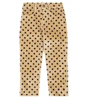 [Paade Mode] Paade Mode Polka-dot cotton corduroy wide-leg pants Y 14 beige
