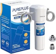 PUREPLUS Under Sink Water Filter, 22000 Gallons, 99.99% Chlorine Reduction, NSF/ANSI 42 Certified,Removes Heavy Metals,Chlorine, Direct Connect Under Counter Water Filtration System