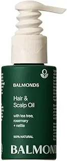 Balmonds Hair & Scalp Oil 50 millilitres - Natural Treatment for Scalp Eczema Psoriasis and Seborrheic Dermatitis - Relief From Dry, Itchy Scalp - with Rosemary and Borage