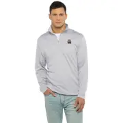 Men's Collegiate Micro Mesh Performance Gray 1/4 Zip Pullover, Montana Grizzl...