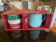 St. Nicholas Square Say It Ain't Snow & Snow Flake Mug Set, Kohl's New in Box