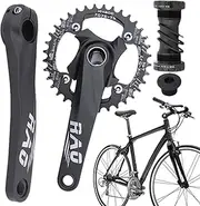 Bike Crank - 170mm Hollow Integrated Bike Single Speed Crankset - Aluminum Alloy Narrow Wide Chainring, Bottom Bracket Sprocket for Cyclist