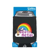 Death Metal Raindow - Funny Novelty Stubby Holder With Base