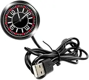 Car Luminous Clock Car Clock Accessories Car Dash Accessories Car Dash Decorations Golf Cart Clock Stick on Clock for Car Dashboard Digital Clock Car Clock Decor Abs Black