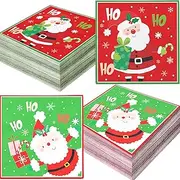48Pcs Christmas Party Supplies Tableware Set Ho Ho Ho Christmas Decorations Christmas Party Decorations Christmas Napkins Christmas Tableware for Christmas Holidays Decorations