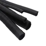 Braided Wire Loom Mesh Woven Black Split Sleeving for Automotive Wires/Audio ...