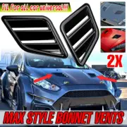 2x Gloss Black Max Style Car Air Flow Intake Hood Vent Bonnet Vents Cover Decor