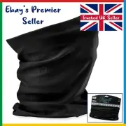 BLACK Beechfield * 3 in 1 Face Cover Morf * Snood Scarf Neck * Breathable Mask