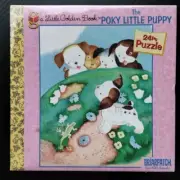 The Poky Little Puppy 24-Piece Puzzle Briarpatch Golden Book New Sealed FASTSHIP