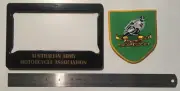 Australian Army Motorcycle Association Badge/Patch & Number Plate Holder. JAS3