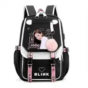 2023 School Bag Bookbag With Usb Charging & Headphone Port(blackpink)blackpink Backpack Laptop 1