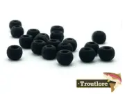 36 PIECES 3.0mm 1/8" BLACK MATTE TUNGSTEN BEAD HEADS - FIREHOLE STONES NEW
