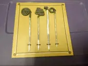 Crate & Barrel Taos Appetizer Picks Forged Stainless Steel Wrought Iron 102-706