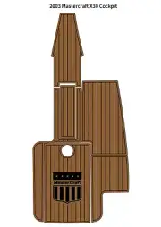 2003 Mastercraft X30 Cockpit Pad Boat EVA Foam Faux Teak Deck Floor Mat Flooring
