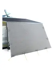 [Weisshorn] Caravan Privacy Screen Roll Out Awning End Wall Side Sun Shade 3.4x1.95M in Grey