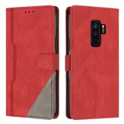 Clasp Case with Flip Wallet Stand Function Cover for Samsung S9 Plus - Red