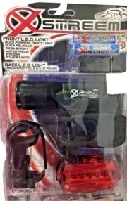 BICYCLE LED LIGHTS SET FRONT & BACK X STREEM BIKE ACCESSORIES WATERPROOF NEW AUS
