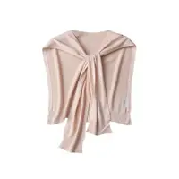 在飛比找ETMall東森購物網優惠-秋冬時尚羊絨打結純色圍巾桑蠶絲