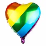 24吋愛心~愛心鋁箔球~彩虹愛心~彩色愛心~六色彩虹~六色氣球~六色氣球~