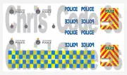 Code 3 Adhesive Vinyl Decal fit Oxford Diecast 1/76 van - Cleveland Police