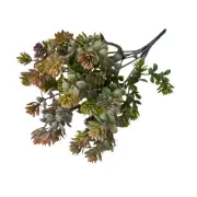 Artificial Succulent Leaf Greenery Bush - Pink