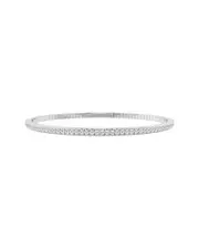Silver 1.01 ct. tw. Lab-Grown Diamond Bangle Bracelet