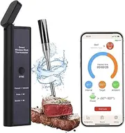 The Original True Wireless Smart Meat Thermometer, 500FT Range WiFi & Bluetooth Digital Connectivity, Meater, Quick Easy APP Control, Dual Sensors, Kitchen Oven Grill BBQ Smoker Rotisserie Air Fryer