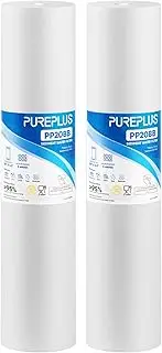 PUREPLUS 5 Micron 20" x 4.5" Whole House Sediment Home Water Filter Replacement Cartridge, Compatible with SP-DD-5005-20BB, FPMB5-20, AP810-2, 155358-43, SDC-45-2005, 2PP20BB1M, P5-20, FP25B, 2 Pack
