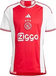 [adidas] Men's Soccer Ajax 23/24 Home Jersey - A Legacy-Inspired Red and White Jersey with Heritage Front and Center
