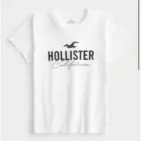 在飛比找蝦皮購物優惠-美國🇺🇸Hollister白色海鷗英文Logo T恤 尺寸：