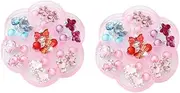 Totority 2sets Little Girls Earring Clip-ons 7 Unique Pairs Acrylic Material for Playtime and Parties 7pairs*2