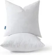 Pillow Inserts 22X22 Inch Set of 2, Polycotton Mix Feather Throw Pillow Inserts,