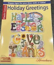 Holiday Greeting Plastic Canvas Pattern Book Leisure Arts