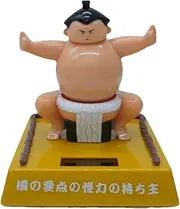 Bobblehead Toys, Solar Powered Wrestler, Dashboard Figurine, 9x9cm, Dancing Toy Motion, Fun Car Interior Decor, for Kids, Office, Vehicle, Sumo Wrestler Collectible