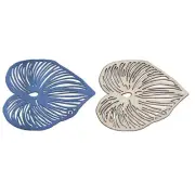 Blue Leaf Double-Sided Trivet