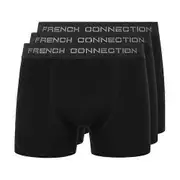 French Connection Mens FCUK1 Boxer Shorts (Pack of 3) Black S