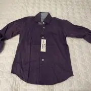 Geoffrey Beene Boys Purple Dots Shirt 5