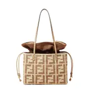Fendi Small Roll Bucket Bag One size Beige
