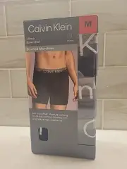 NIB Calvin Klein Men's Brushed Microfiber Boxer Briefs 3 boxers Black Gray&Navy
