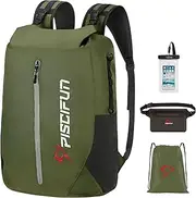 [Piscifun] LT Dry Bag Waterproof, Floating Dry Backpack, Lightweight Waterproof Dry Bag with Waist Pouch and Phone Case for Kayaking, Camping, Beach, Boating & Swimming for Men & Women 10L 20L 30L 40L