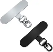 saxsion Universal Phone Tether Tabs & Metal Phone Patches - Sticky-Free Universal Phone Lanyard Patches for Cell Phone Straps