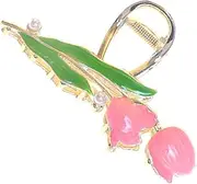 BAZEITFLOW Pearl Tulip Hair Clips for Women Decorative Hair Claw Clips for Thin Hair Elegant Hair Accessories for Makeup Shopping and Work present for All Occasions