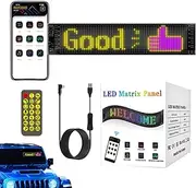 LED Car Display Sign ? Programmable Wireless APP Control Scrolling Sign | High-Visibility Flexible LED Display, Full Color Animation Message Screen for Car Window, Storefront, Holiday Decoration